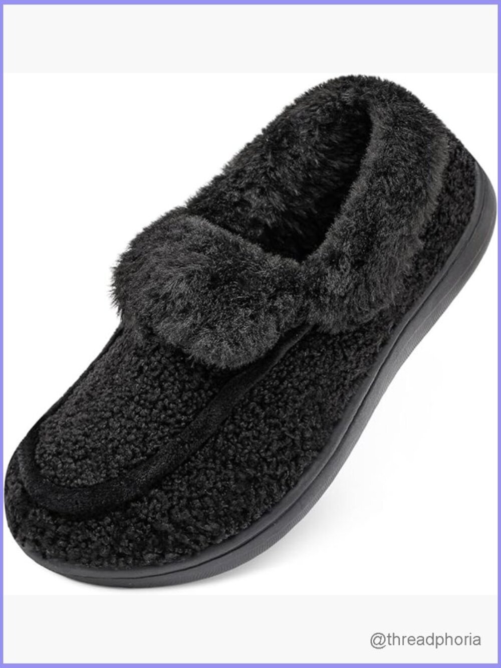 Furry Collar Slipper Boots with Hard Rubber Sole Indoor/Outdoor